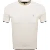 Tommy Hilfiger Tipped Knit Tee Cream In White