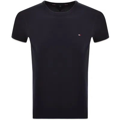 Tommy Hilfiger Tipped Knit Tee Navy In Blue