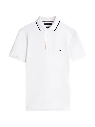 Tommy Hilfiger Tipped Slim-fit Polo Shirt In White
