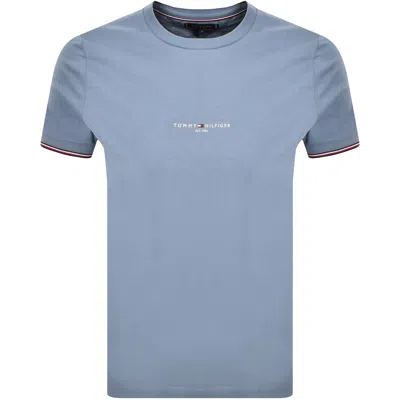 Tommy Hilfiger Tipped T Shirt Blue