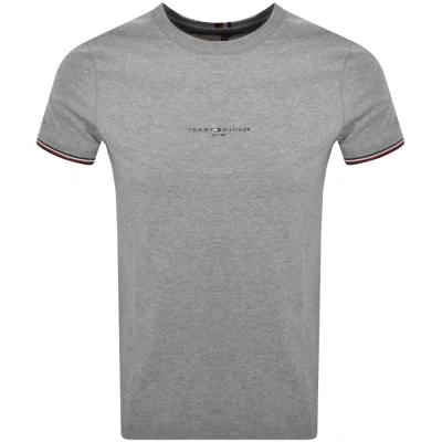 Tommy Hilfiger Tipped T Shirt Grey