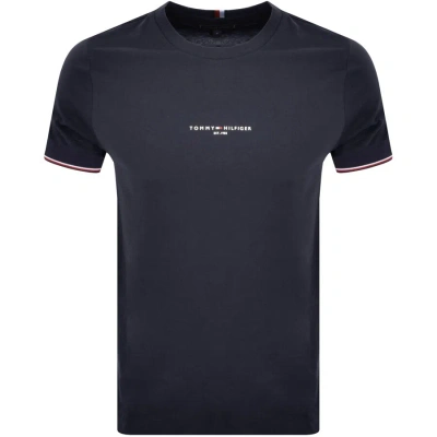 Tommy Hilfiger Tipped T Shirt Navy
