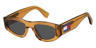 Tommy Hilfiger Tj 0087/s L7q/ir Men's Sunglasses Orange Size 52 In Brown