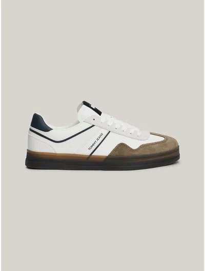 Tommy Hilfiger Tj Greenwich Leather Sneaker In Ecru