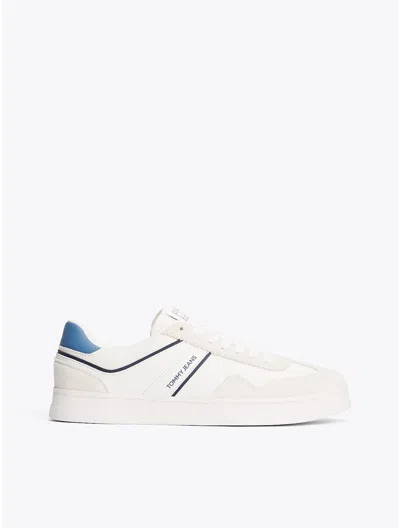 Tommy Hilfiger Tj Greenwich Leather Sneaker In Ocean Storm