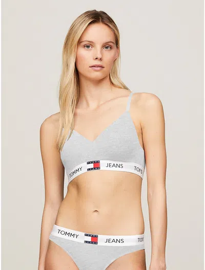 Tommy Hilfiger Tj Logo Band Push In Ice Grey Heather