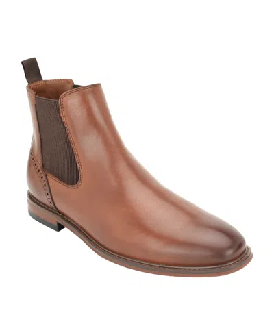 Tommy Hilfiger Tmcraxty Leather Chelsea Pull-on Boots In Brown