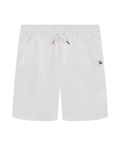 Tommy Hilfiger Kids' Toddler And Little Boy Core Essentials Pull-on Short In Fresh White