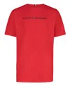Tommy Hilfiger Little Boys Essential Embroidered Logo Graphic Cotton T-shirt In Tommy Red