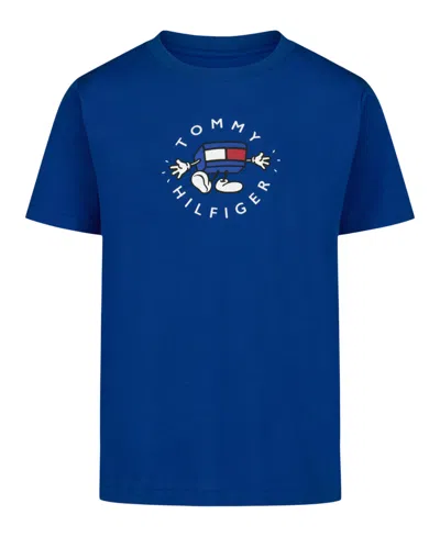 Tommy Hilfiger Kids' Toddler And Little Boys 2t-7 Crewneck T-shirt In Blue