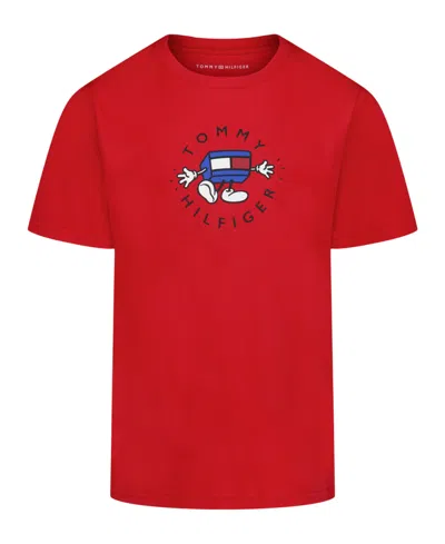 Tommy Hilfiger Kids' Toddler And Little Boys 2t-7 Crewneck T-shirt In Red