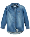 Tommy Hilfiger Toddler Boys Max Denim Button-front Shirt In Blue