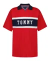 Tommy Hilfiger Big Boys S-xl Chest Stripe Polo Shirt In Red