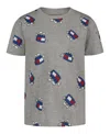 Tommy Hilfiger Toddler And Little Boys Mascot Allover Printed T-shirt In Gray