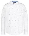 Tommy Hilfiger Toddler And Little Boys Tommy Printed Shirt In Fresh White
