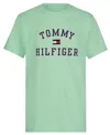 Tommy Hilfiger Big Boys Varsity Short Sleeve Tee In Green Ash