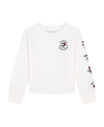 Tommy Hilfiger Kids' Girls 7-16 Mascot Long Sleeve T-shirt In White