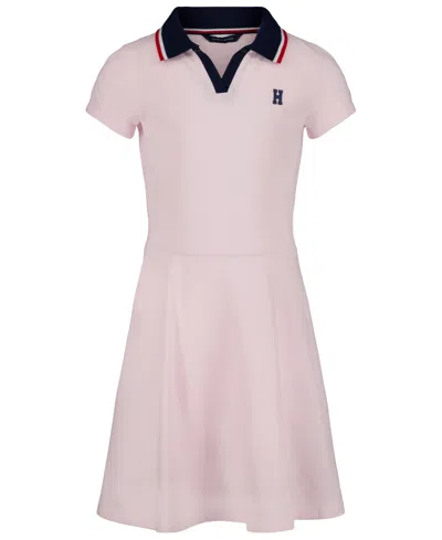Tommy Hilfiger Kids' Toddler And Little Girls Johnny Collar Solid Polo Dress In Pink