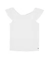 Tommy Hilfiger Big Girls Pointelle Ruffle Top In White