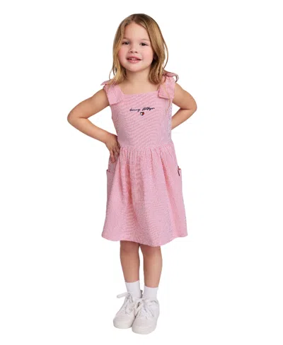 Tommy Hilfiger Babies' Toddler And Little Girls Seersucker Striped Romper