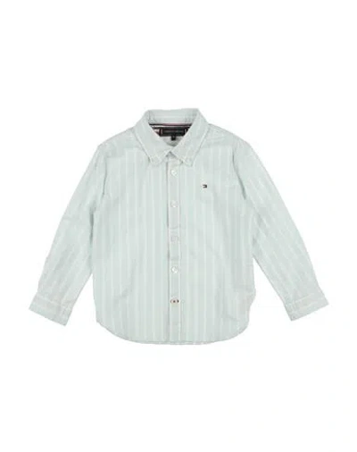 Tommy Hilfiger Babies'  Toddler Boy Shirt Light Green Size 5 Cotton, Elastane