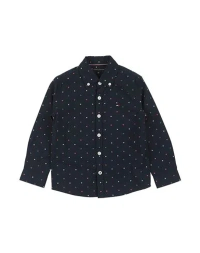 Tommy Hilfiger Babies'  Toddler Boy Shirt Navy Size 7 Cotton In Blue