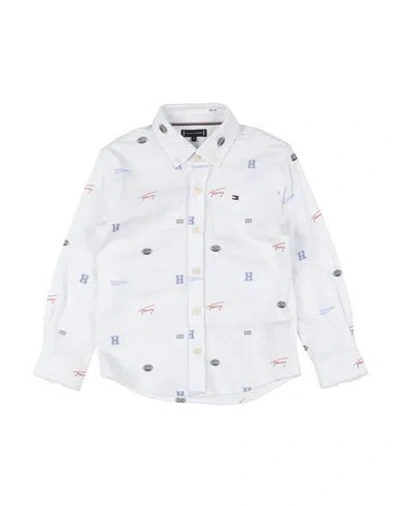 Tommy Hilfiger Babies'  Toddler Boy Shirt White Size 7 Cotton In Multi