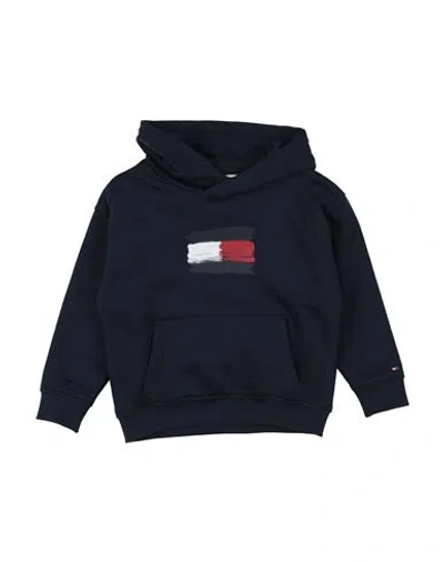 Tommy Hilfiger Babies'  Toddler Boy Sweatshirt Midnight Blue Size 7 Cotton, Polyester In Black