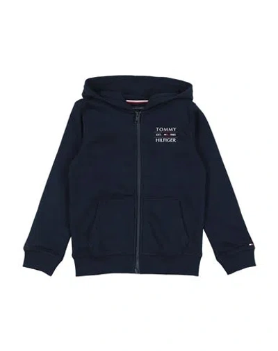 Tommy Hilfiger Babies'  Toddler Boy Sweatshirt Navy Size 7 Cotton, Polyester In Black