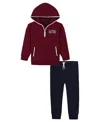 Tommy Hilfiger Baby Boys 2-piece Semi-zip Hoodie And Joggers Set In Multi