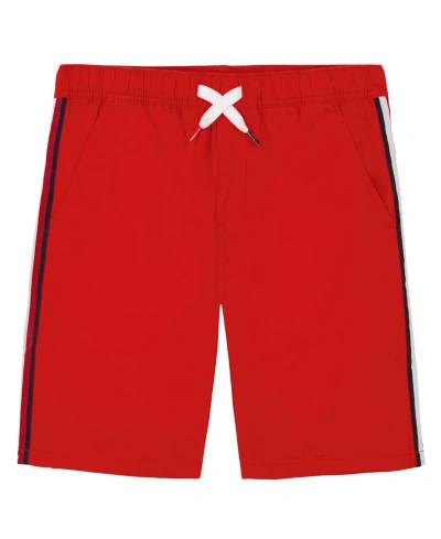 Tommy Hilfiger Kids' Big Boys Signature Stripe Pull-on Shorts In Tommy Red