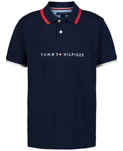 Tommy Hilfiger Kids' Little Boys Tomas Embroidered Logo Polo Shirt In Navy Blazer