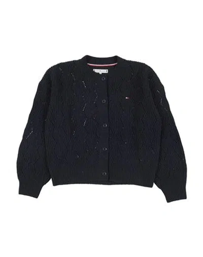 Tommy Hilfiger Babies'  Toddler Girl Cardigan Midnight Blue Size 6 Polyester In Black