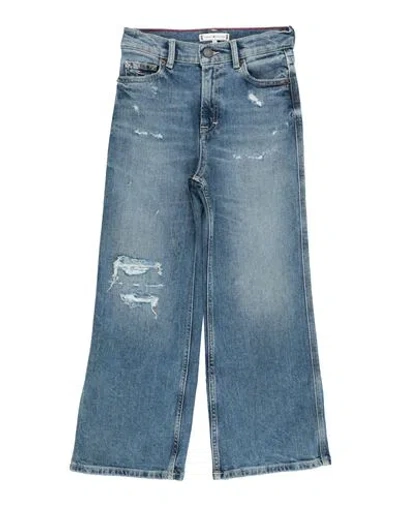 Tommy Hilfiger Babies'  Toddler Girl Jeans Blue Size 4 Cotton, Recycled Cotton, Elastane
