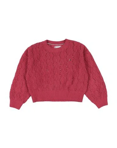 Tommy Hilfiger Babies'  Toddler Girl Sweater Antique Rose Size 6 Polyester In Red