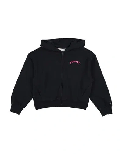 Tommy Hilfiger Babies'  Toddler Girl Sweatshirt Midnight Blue Size 7 Cotton, Polyester In Black