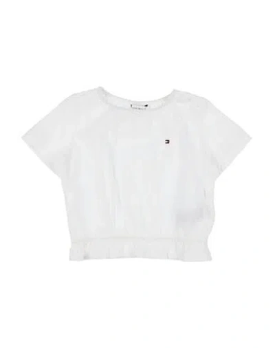 Tommy Hilfiger Babies'  Toddler Girl Top White Size 6 Cotton, Viscose