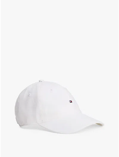 Tommy Hilfiger Flag Logo Cap In Classic White