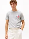 Tommy Hilfiger Tommy Box Flag T In Gray