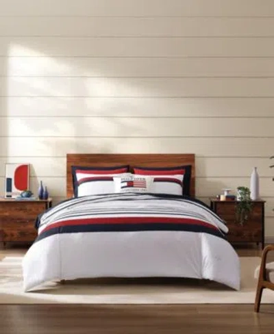 Tommy Hilfiger Tommy Classic Stripe Cotton Reversible Duvet Cover Sets In Multi