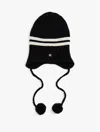 Tommy Hilfiger Tommy Girl Chunky Knit Pom Beanie In Black