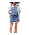 Tommy Hilfiger Tommy Girl Mini Denim Dungaree Dress In Blue