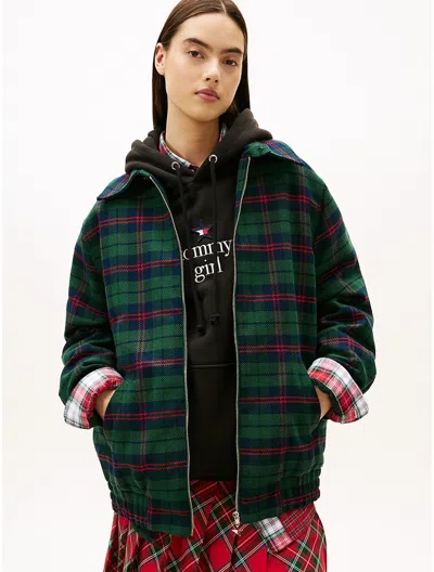 Tommy Hilfiger Tommy Girl Tartan Padded Ivy Jacket In Multi
