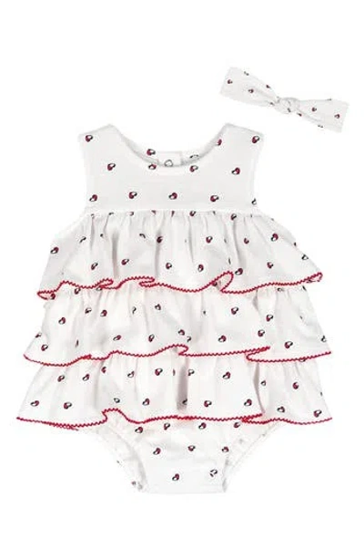 Tommy Hilfiger Babies'  Tommy Heart Logo Bubble Bodysuit & Headband Set In Multi