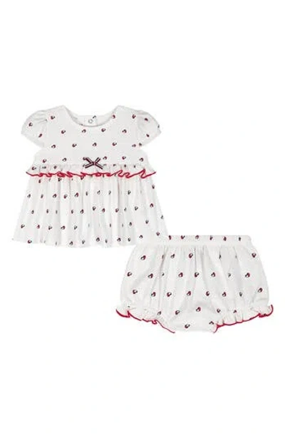 Tommy Hilfiger Babies'  Tommy Heart Logo Top & Bloomers Set In Multi