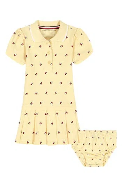 Tommy Hilfiger Babies'  Tommy Heart Polo Dress & Bloomers In Yellow