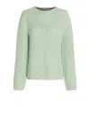 Tommy Hilfiger Pointelle Crew-neck Sweater In Green