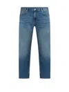 Tommy Hilfiger Denton Straight Fit Jeans With Whiskers In Blue