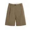 Tommy Hilfiger Shorts With Pleats On The Front In Brown