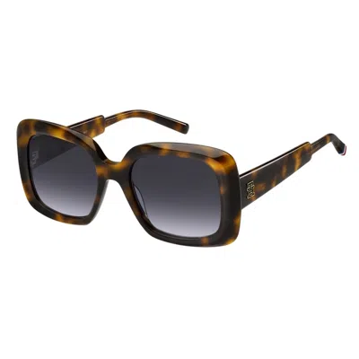 Tommy Hilfiger Tortoiseshell Square-frame Sunglasses In Brown